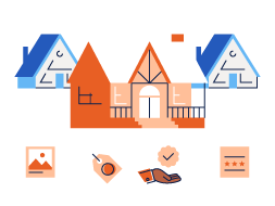 One property listing standing out against two others with call-outs from content, rate, acceptance and reviews